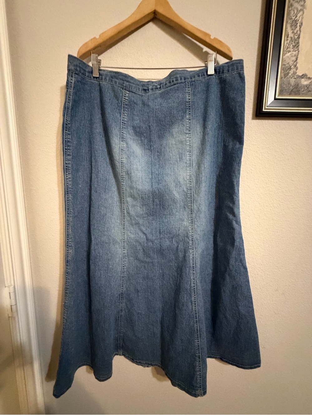 Lipsy Blue Denim Waistband with Yellow Script Logo - Picture 4 of 4